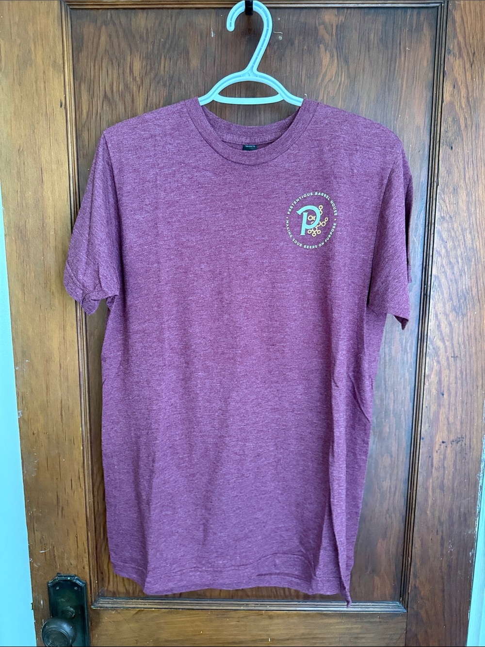 Pretentious Barrel House T-Shirt -Heather Burgundy, Size M